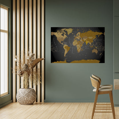 Poster orizzontale staccabile e attaccabile MAPPA DELL'ARMONIA GLOBALE