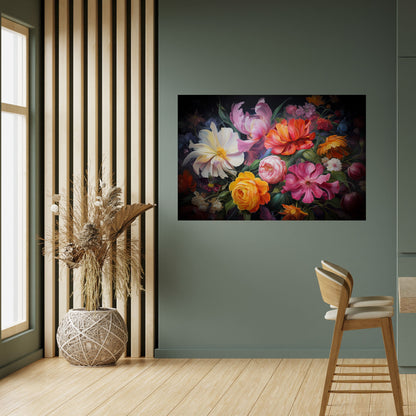 Poster orizzontale stacca e attacca BOUQUET EFFIMERO