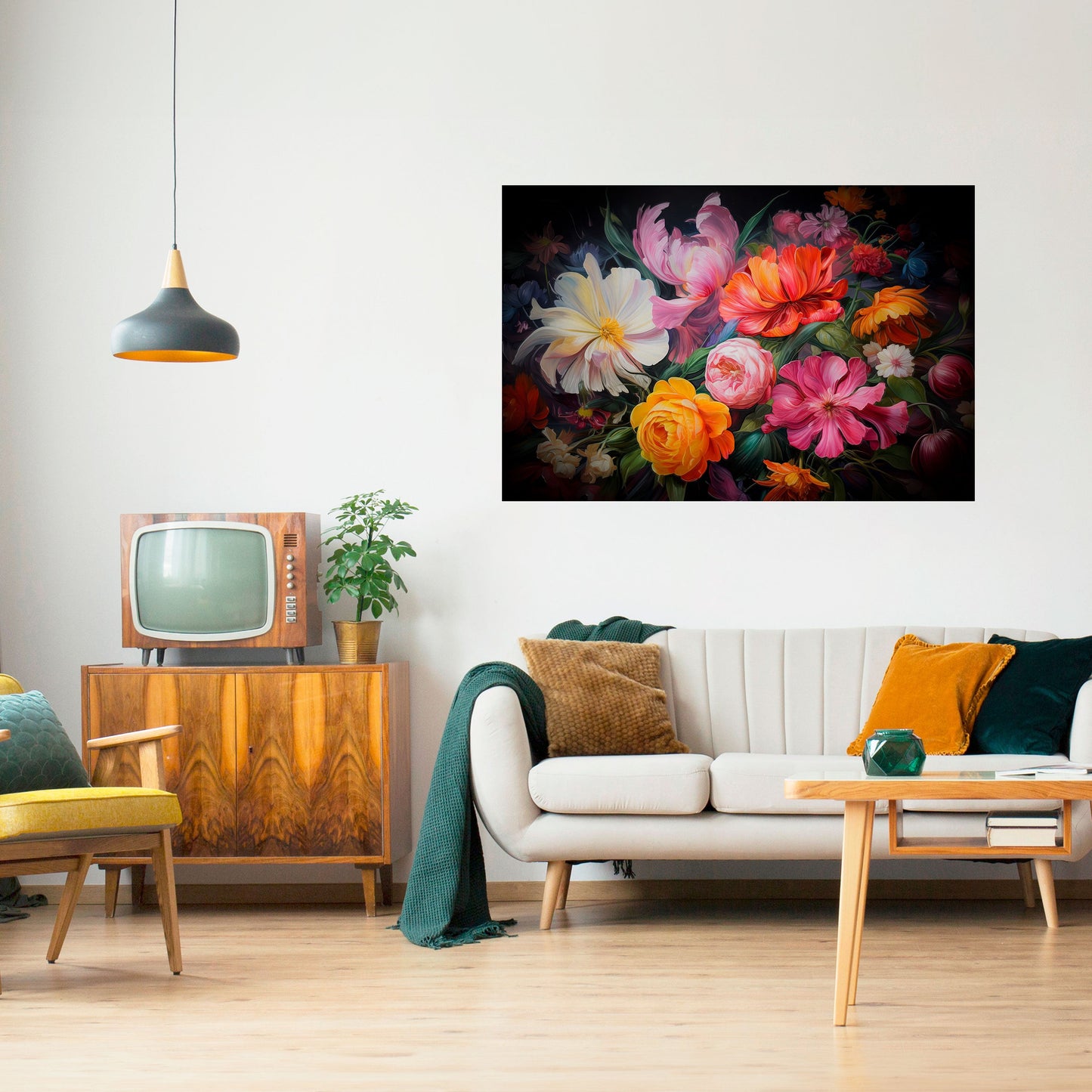 Poster orizzontale stacca e attacca BOUQUET EFFIMERO