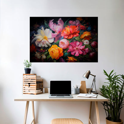 Poster orizzontale stacca e attacca BOUQUET EFFIMERO