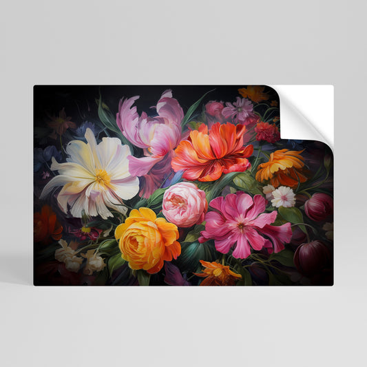 Poster orizzontale stacca e attacca BOUQUET EFFIMERO