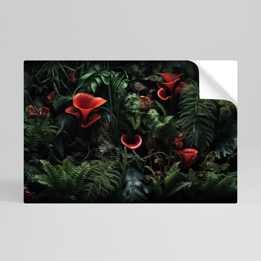 Poster orizzontale staccabile e attaccabile CRIMSON FERN