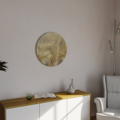 GOLDEN PALM DREAMSCAPE Round Wall Art