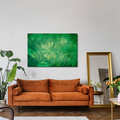 SUBTLE GREEN SYMPHONY Stampa su tela orizzontale