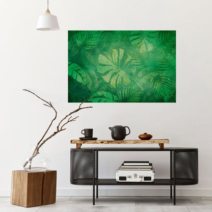 Poster orizzontale staccabile e attaccabile "SINFONIA VERDE SOTTILE"