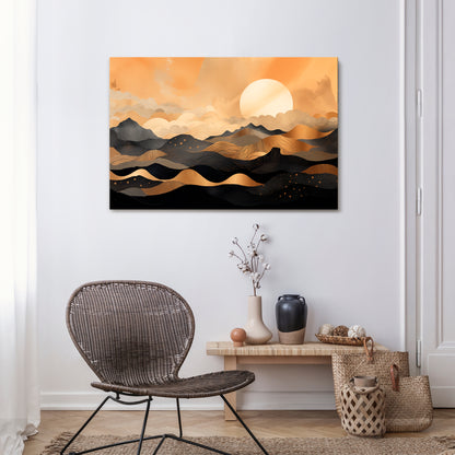 MYSTICAL SUNSET HORIZON Stampa su tela orizzontale