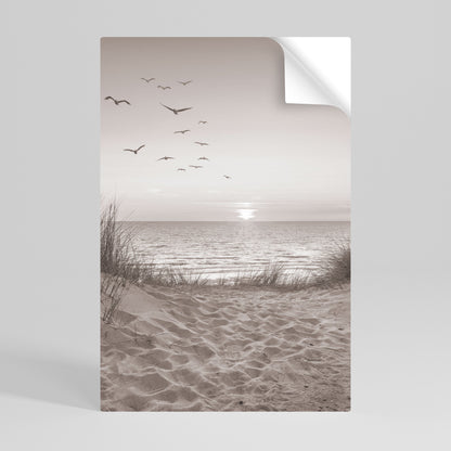 Poster verticale staccabile e attaccabile PAESAGGIO MARINO SENZA TEMPO