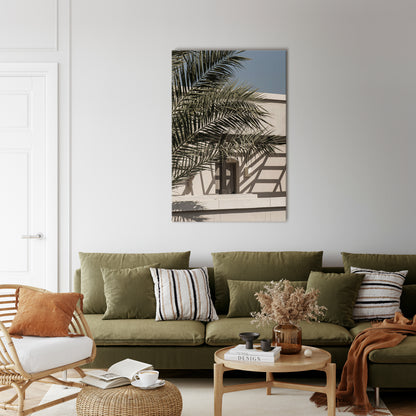PALM SHADOW DANCE Vertical Canvas Print