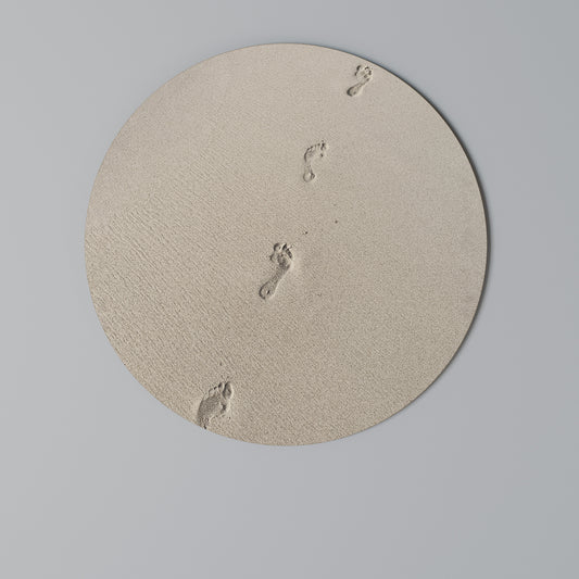 BEACH BOUND PATHWAYS Round Wall Art