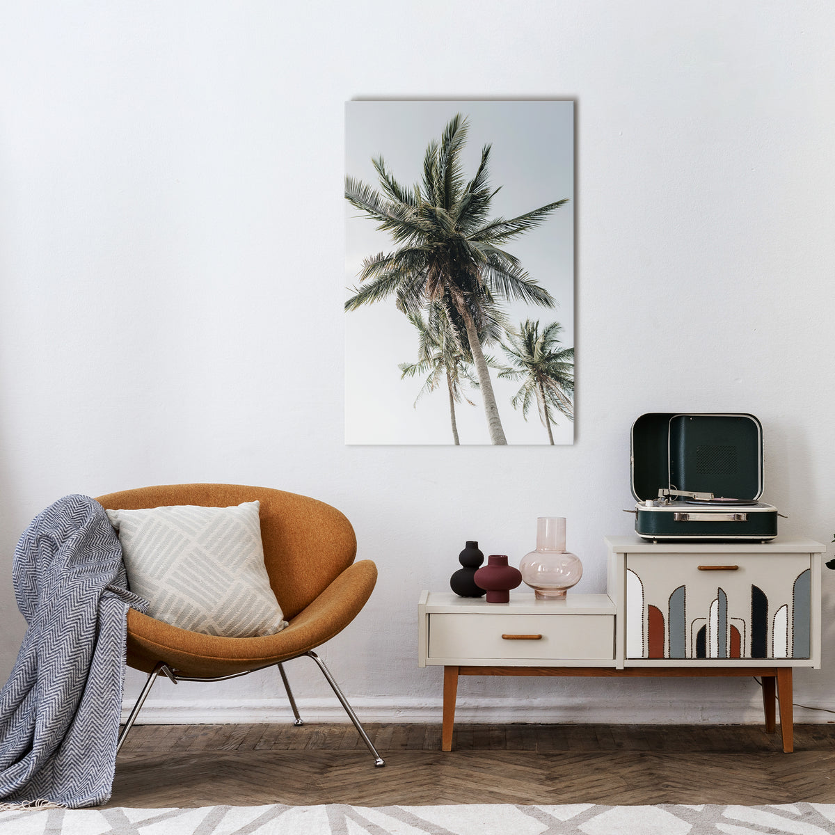 PALM PARADISE SIGHT Vertical Canvas Print