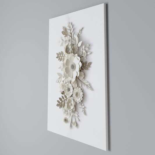 BLUSHING BOUQUET Vertical Canvas Print