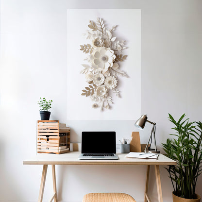 BLUSHING BOUQUET Poster verticale staccabile e attaccabile