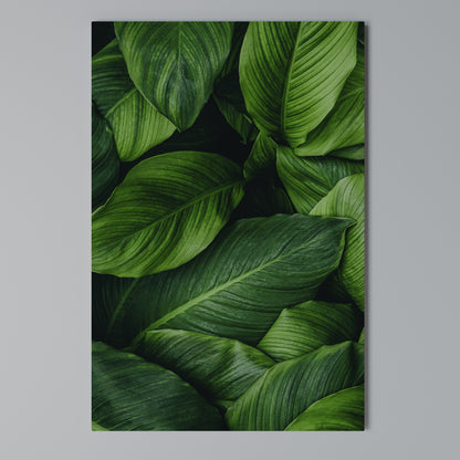 VIBRANT LEAFY EMBRACE Stampa su Tela Verticale