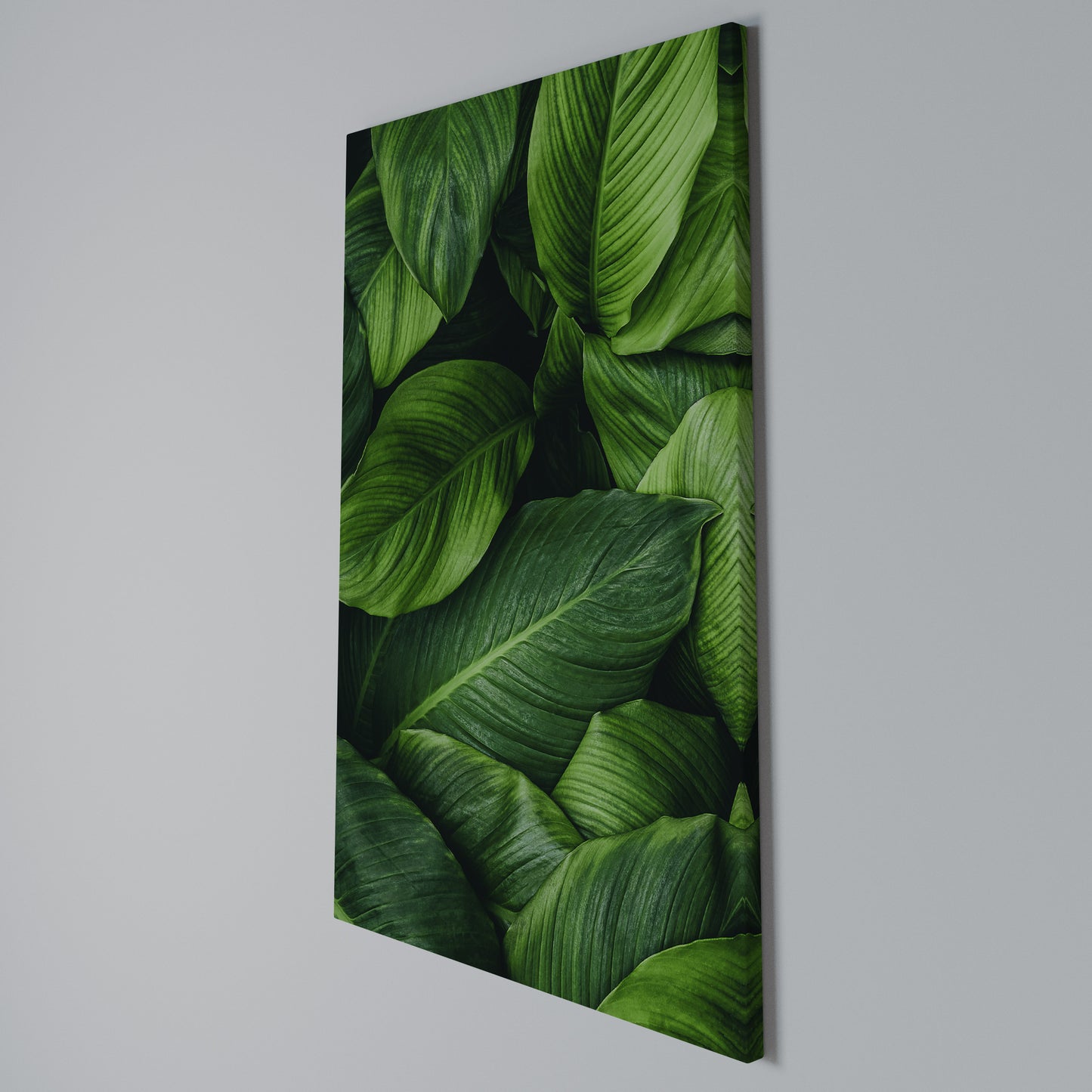 VIBRANT LEAFY EMBRACE Stampa su Tela Verticale