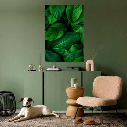 VIBRANTE ABBRACCIO DI FOGLIA Poster verticale staccabile e attaccabile