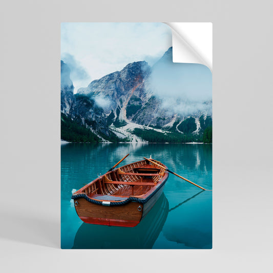 Poster verticale staccabile e attaccabile OASI DI MONTAGNA NEBBIA