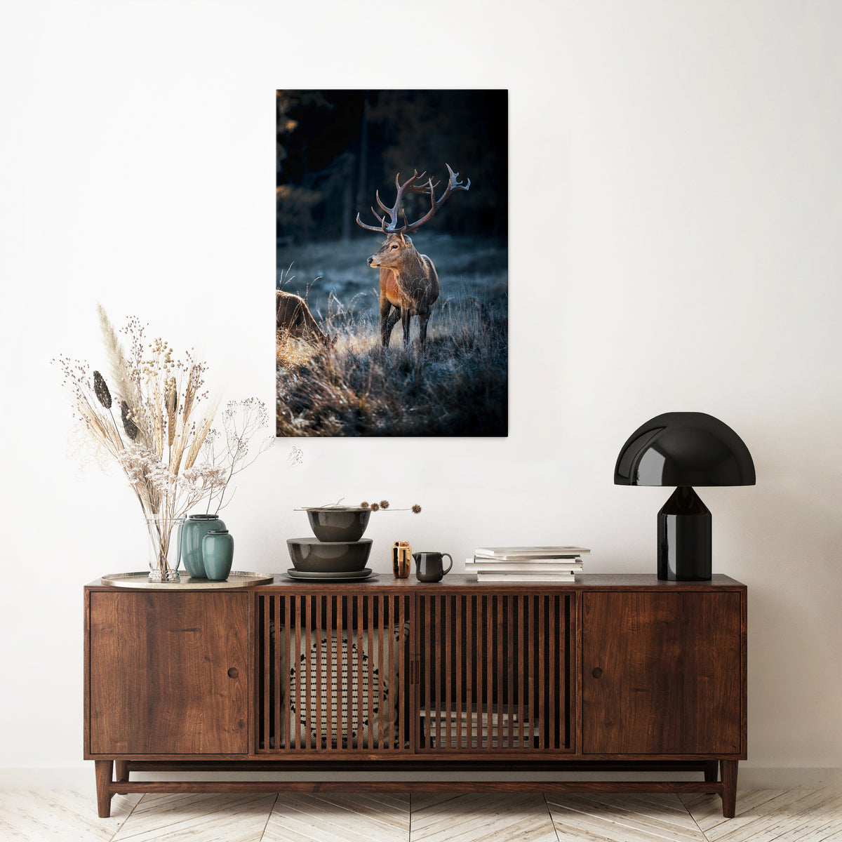 ANTLERED REGALITY Vertical Canvas Print