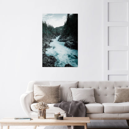 RUSHING REFLECTIONS Vertical Canvas Print