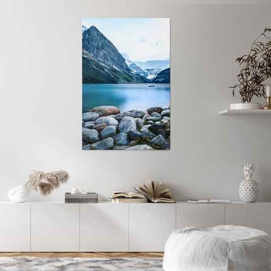 REFLECTIVE WATERS Vertical Canvas Print