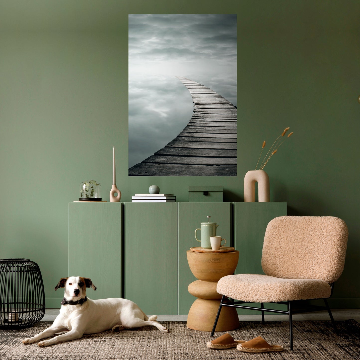 Poster verticale staccabile e attaccabile "Whispering Pathways"