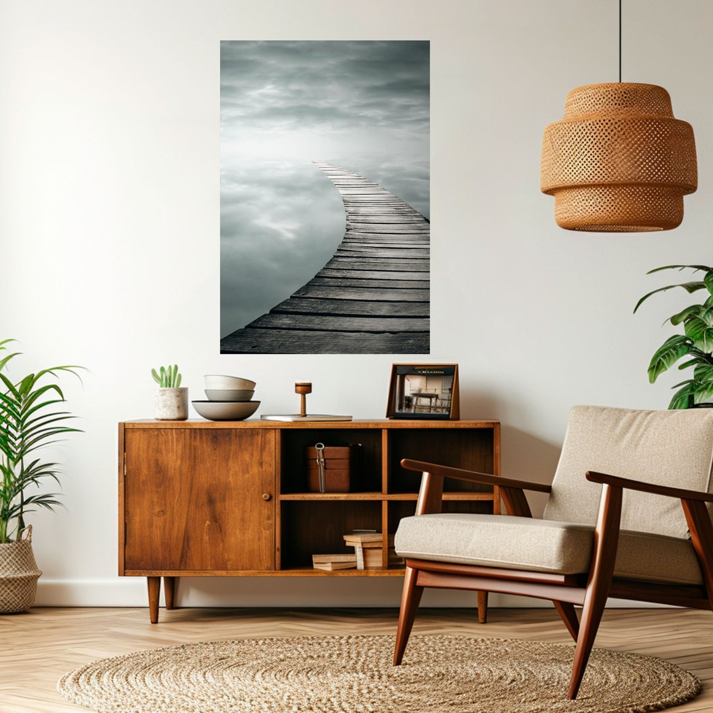 Poster verticale staccabile e attaccabile "Whispering Pathways"