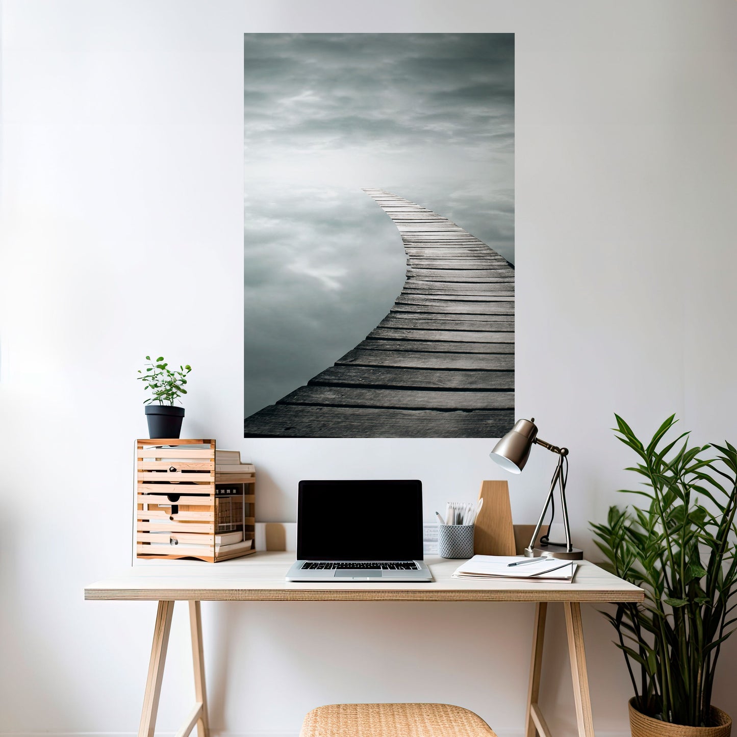 Poster verticale staccabile e attaccabile "Whispering Pathways"