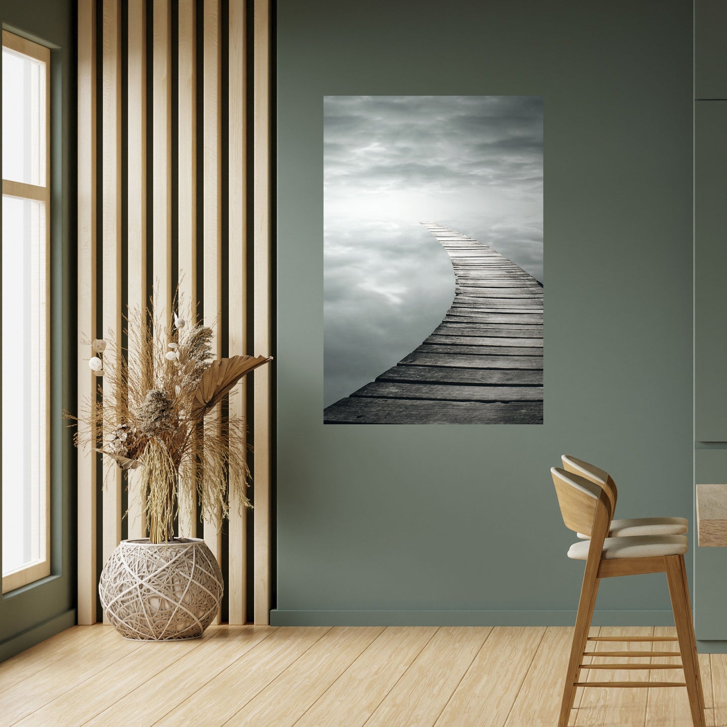 Poster verticale staccabile e attaccabile "Whispering Pathways"