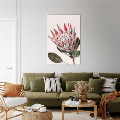 PROTEA FLOWER Vertical Canvas Print