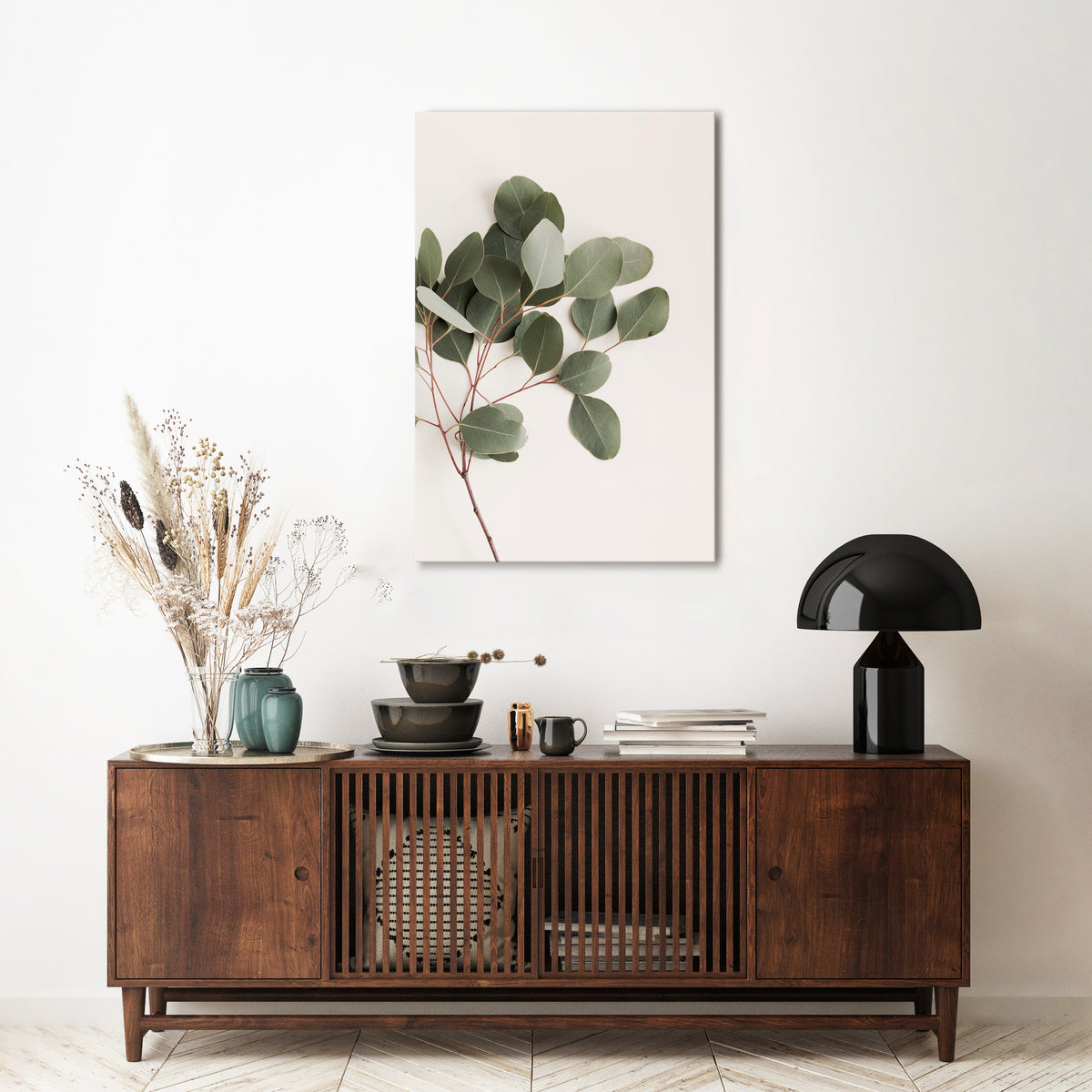 EUCALYPTUS BRANCH Vertical Canvas Print