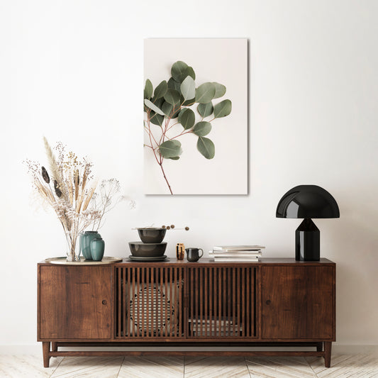 EUCALYPTUS BRANCH Vertical Canvas Print