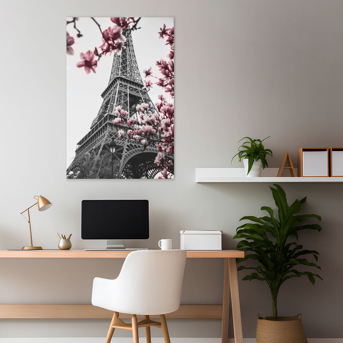 EIFFEL IN BLOOM Vertical Canvas Print