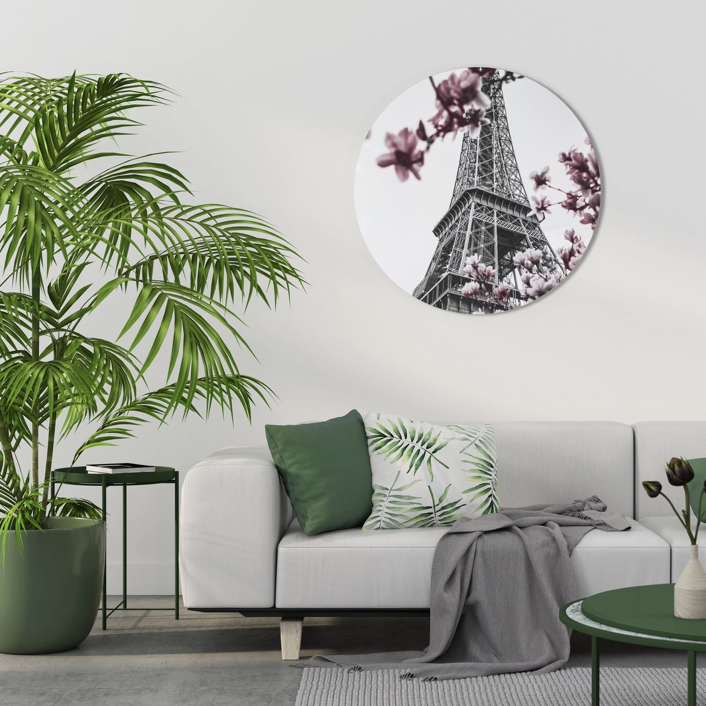 Decorazione murale rotonda EIFFEL IN BLOOM