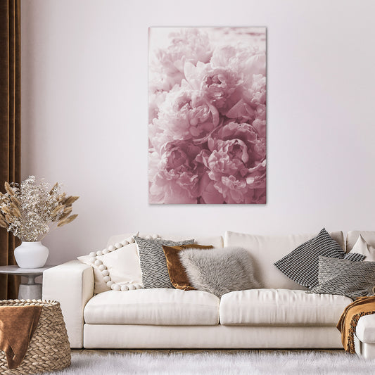 BLUSHED SERENITY Vertical Canvas Print