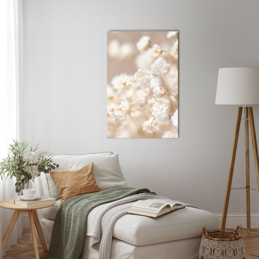 GHOSTLY BLOOM Vertical Canvas Print