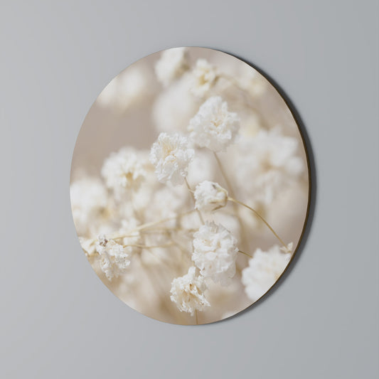 GHOSTLY BLOOM Round Wall Art