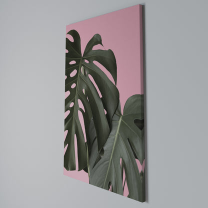 LADY MONSTERA Stampa su Tela Verticale