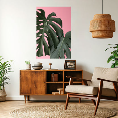 Poster verticale staccabile e attaccabile LADY MONSTERA