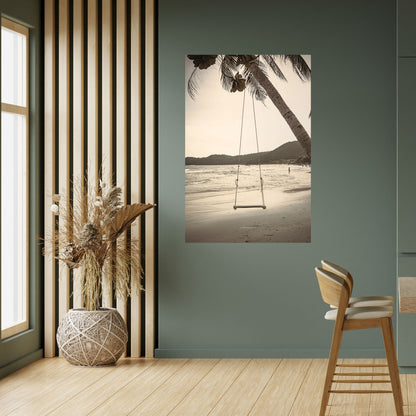 Poster verticale staccabile e attaccabile "SUNSET SWING SORROW"