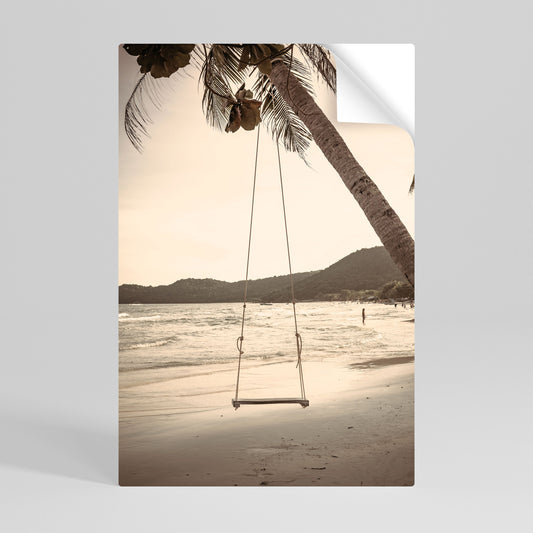 Poster verticale staccabile e attaccabile "SUNSET SWING SORROW"