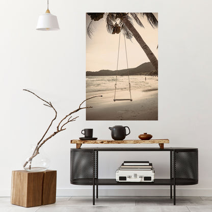 Poster verticale staccabile e attaccabile "SUNSET SWING SORROW"