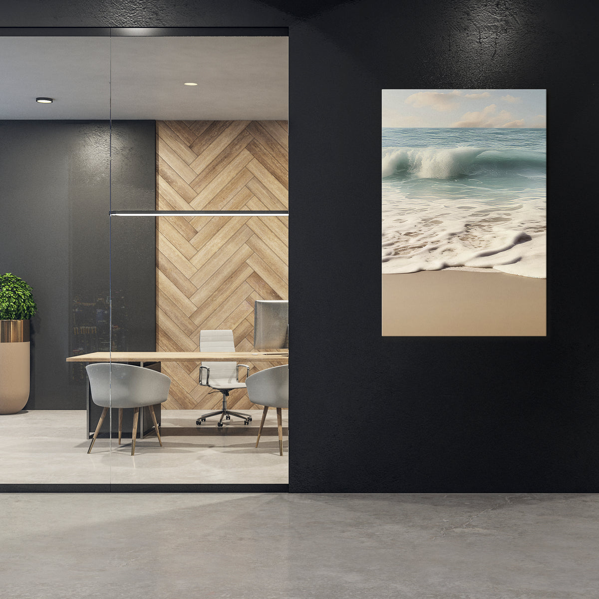 OCEAN WHISPER Stampa su tela verticale