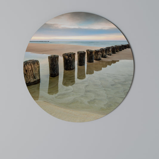 TIDAL SYMMETRY Round Wall Art