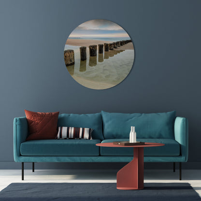 TIDAL SYMMETRY Round Wall Art
