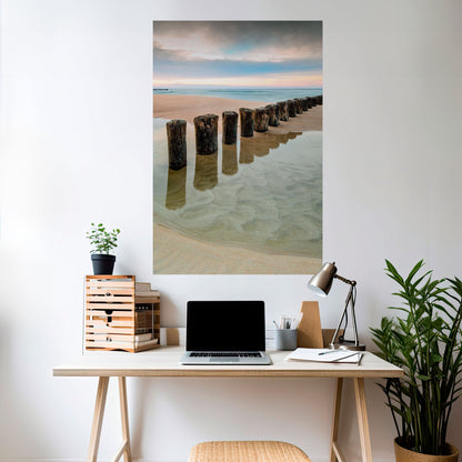 SIMMETRIA DELLE MAREE Poster verticale staccabile e attaccabile