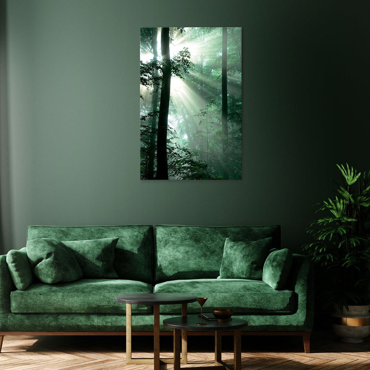 MYSTICAL SUNBEAMS Stampa su tela verticale