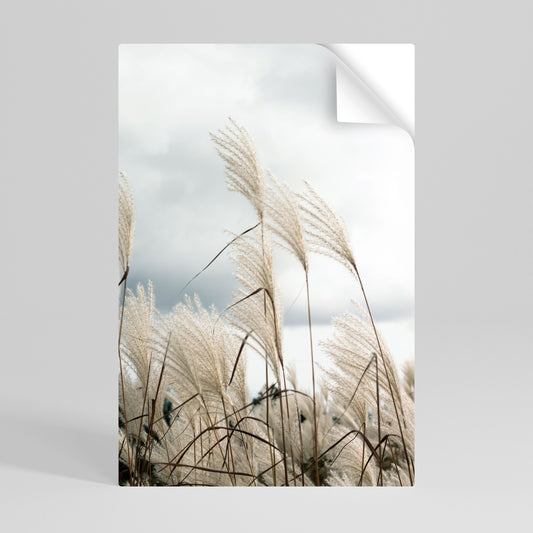 Poster verticale staccabile e attaccabile "NUVOLE SOPRA L'ERBA"