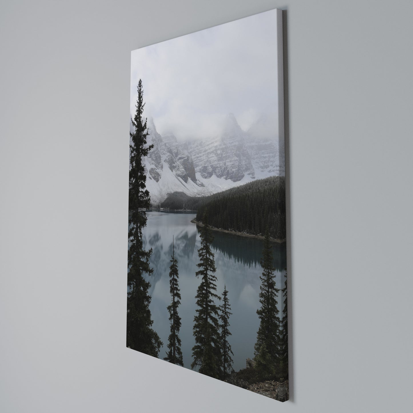 MISTY FOREST BOUNDARIES Stampa su Tela Verticale
