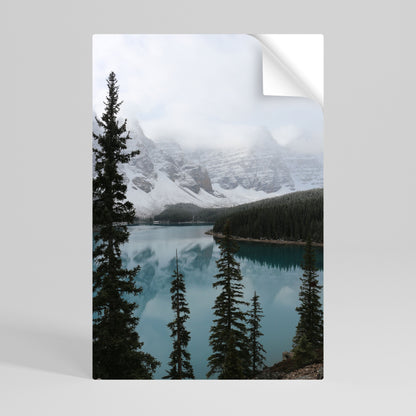 Poster verticale staccabile e attaccabile CONFINI DELLA FORESTA NEBBIOSA