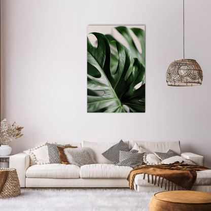 SHARP MONSTERA Vertical Canvas Print