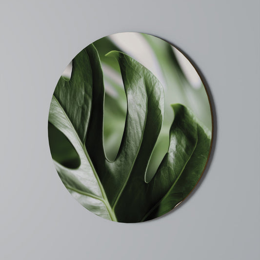 SHARP MONSTERA Round Wall Art